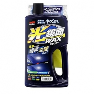 Nước rửa xe đa năng Soft99 - New Scratch Clear Shampoo Mirror Finish Dành Cho Xe màu Tối & Kim Loại